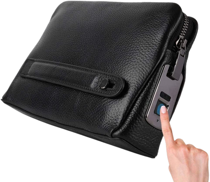 V1 Premium Fingerprint Lock Clutch Handbag